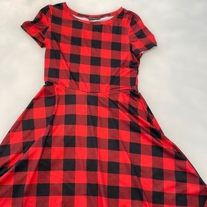 Buffalo plaid dress